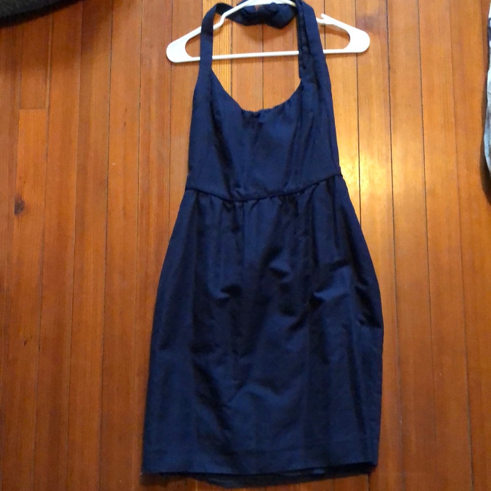 Jcrew navy halter dress